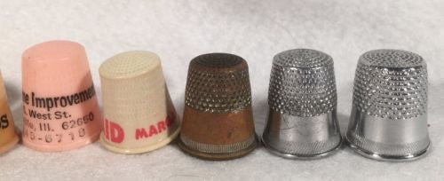 9 Vintage Advertising Thimbles Mu-Maid Best Feeds Fuller Seed Co Richter Meats   - TvMovieCards.com