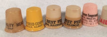 9 Vintage Advertising Thimbles Mu-Maid Best Feeds Fuller Seed Co Richter Meats   - TvMovieCards.com