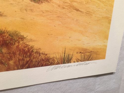 Vintage Western Cowboy Artwork William Nelson Signed in Pencil   - TvMovieCards.com