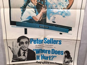 Original 1972 "Where does it hurt?" 1 Sheet Movie Poster 27"x 41" Peter Sellers   - TvMovieCards.com