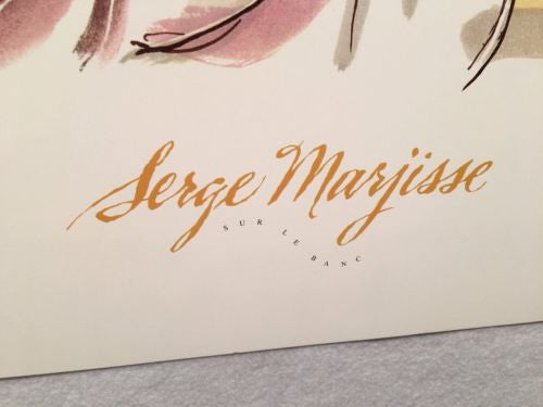 Sur Le Banc - Serge Marjisse - Lithograph Art Print Poster 24 x 20   - TvMovieCards.com