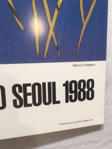1988 Original Seoul Olympics Mimmo Paladino "Olympia" Poster Korea   - TvMovieCards.com