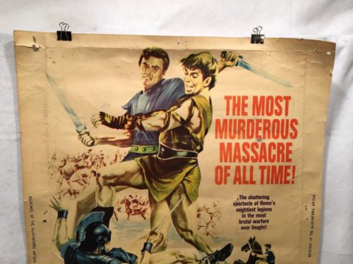 Vintage Original 1965 Revenge of the Gladiators Movie Poster 40" x 30"   - TvMovieCards.com