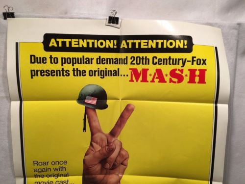 Original 1973 "Mash" One Sheet Rerelease Movie Poster 27x41 SUTHERLAND GOULD   - TvMovieCards.com