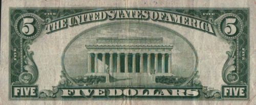 (3) 1953 Fr 1655 $5 Silver Certificates Blue Seal Lincoln Priest and Humphrey   - TvMovieCards.com