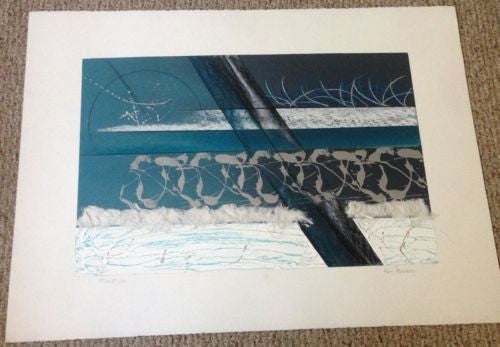 Kati Roberts Original Monotype Print Signed Abstract Modern   - TvMovieCards.com