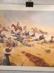 Vintage Western Cowboy Artwork William Nelson Signed in Pencil   - TvMovieCards.com