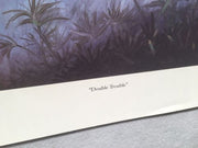 Vintage Western Wayne Hovis Print "Double Trouble" Signed Numbered 10/500   - TvMovieCards.com