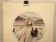 James Milton Smith "Sleigh Ride" Signed Lithograph Print 616/750   - TvMovieCards.com