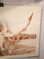 Vintage Western Indian Artwork William Nelson Signed in Pencil "Sun Dance Chief"   - TvMovieCards.com