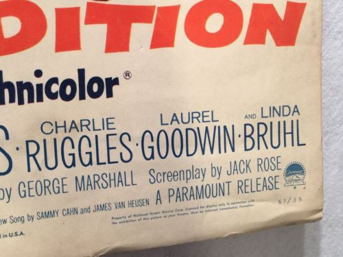 Papa's Delicate Condition Insert 14" x 36" 1963 Jackie Gleason Glynis Johns   - TvMovieCards.com