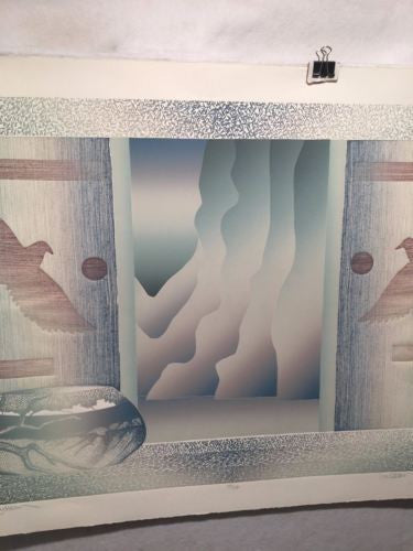 Vintage Western Lithograph Print "Daydream" Signed Numbered 114/350 40" X 28"   - TvMovieCards.com