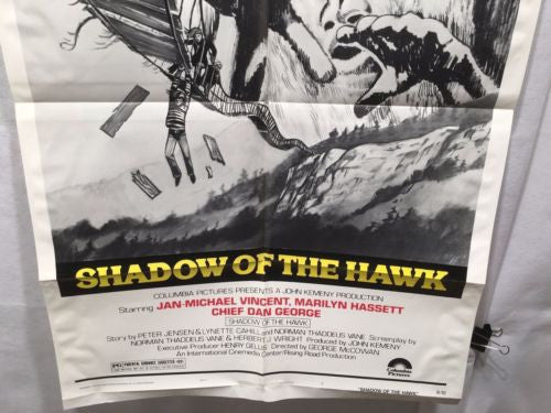Original 1976 "Shadow of the Hawk" 1 Sheet Movie Poster 27"x 41"   - TvMovieCards.com