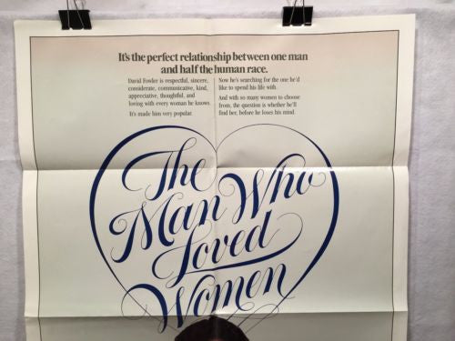 Original 1983 "The Man Who Loved Women" 1 Sheet Movie Poster 27"x 41"   - TvMovieCards.com