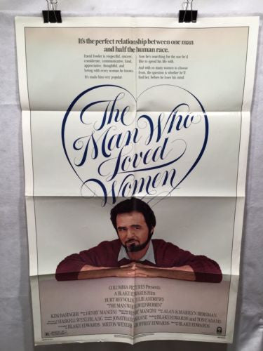 Original 1983 "The Man Who Loved Women" 1 Sheet Movie Poster 27"x 41"   - TvMovieCards.com