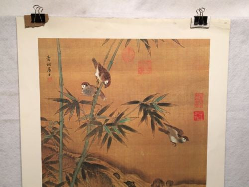 Vintage Chinese Artist Mandarin Ducks by a Stream New York Graphic Society Print   - TvMovieCards.com