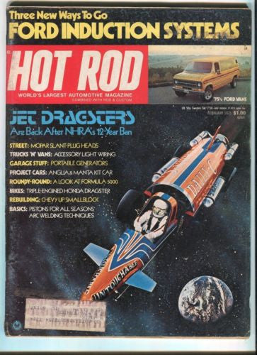 1975 February Hot Rod Magazine March Back Issue - Jet Dragsters   - TvMovieCards.com