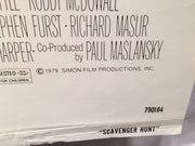 Original 1979 "Scavenger Hunt" 1 Sheet Movie Poster 27"x 41"   - TvMovieCards.com