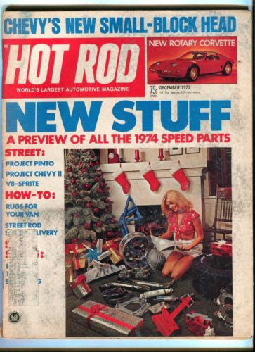 1973 December Hot Rod Magazine Back Issue - New Rotary Corvette   - TvMovieCards.com