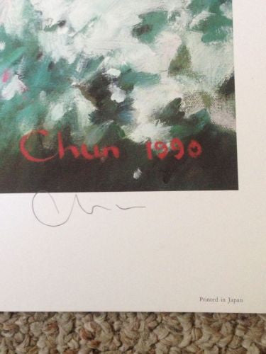 1990 Chun Lithograph Print Anne Hathaway's Cottage Signed/Numbered 411/1990   - TvMovieCards.com