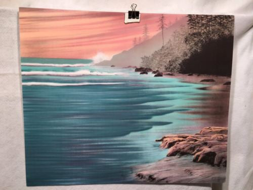 Vintage Gagnon Waves Crashing On Rocks Lithograph Signed Numbered 208/225 Print   - TvMovieCards.com