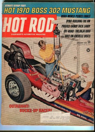 1970 January Hot Rod Magazine March Back Issue - 1970 Boss 302 Mustang   - TvMovieCards.com