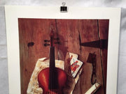 Violin with Playing Cards - William Galvez - Haddad's Fine Arts 29x22 Art Print   - TvMovieCards.com