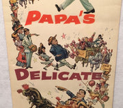 Papa's Delicate Condition Insert 14" x 36" 1963 Jackie Gleason Glynis Johns   - TvMovieCards.com