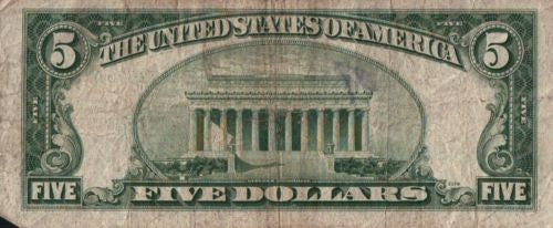 (3) 1953 Fr 1655 $5 Silver Certificates Blue Seal Lincoln Priest and Humphrey   - TvMovieCards.com