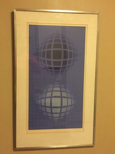 1971 Victor Vasarely (1908-1997) "Oltar" Signed Numbered Serigraph Print 74/150   - TvMovieCards.com