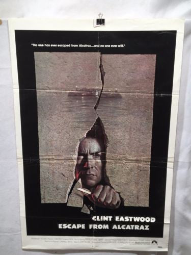 1979 Clint Eastwood - Escape from Alcatraz One Sheet Movie Poster 27x41   - TvMovieCards.com