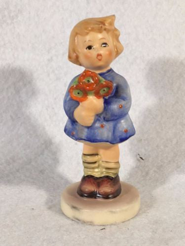 Goebel Hummel Figurine TMK6 #239/A "Girl with Nosegay" 3.5"   - TvMovieCards.com