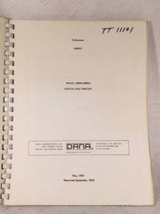 Dana Model 3800A / 3860A Digital Multimeter Instruction Manual   - TvMovieCards.com