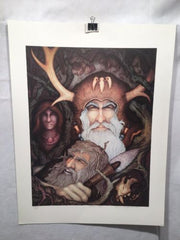 Vintage John Longendorfer "Stone Age" Lithograph Print Signed Numbered 189/275   - TvMovieCards.com