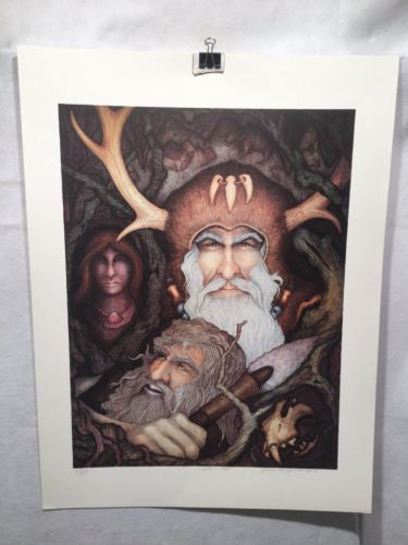 Vintage John Longendorfer "Stone Age" Lithograph Print Signed Numbered 189/275   - TvMovieCards.com