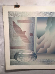Vintage Western Lithograph Print "Daydream" Signed Numbered 114/350 40" X 28"   - TvMovieCards.com
