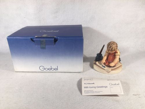 Goebel Hummel Figurine TMK6 #309 "With Loving Greetings" 3.5" with Box   - TvMovieCards.com