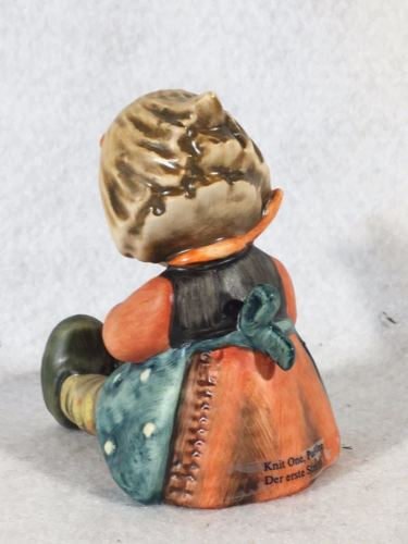 Goebel Hummel Figurine TMK6 #432 "Knit One Purl One" Artist Signed Unula Schmidt   - TvMovieCards.com