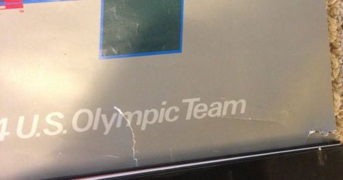 Vintage Levi's Strauss 1984 Olympics Poster Finland Swimmer 37 x 22   - TvMovieCards.com