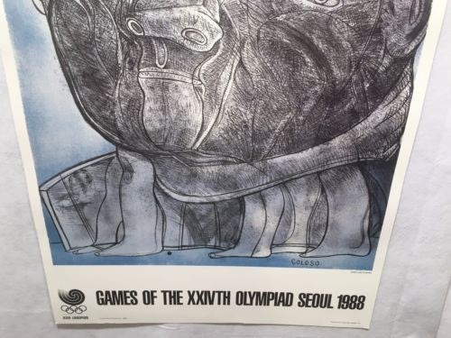 1988 Original Seoul Olympics Jose Luis Cuevas "Coloso" Poster   - TvMovieCards.com