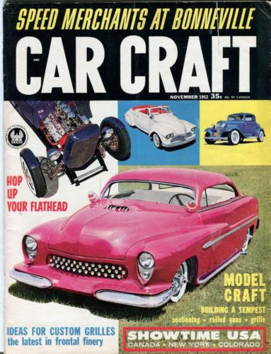 1962 November Car Craft Magazine Back Issue - Speed Merchants At Bonneville   - TvMovieCards.com