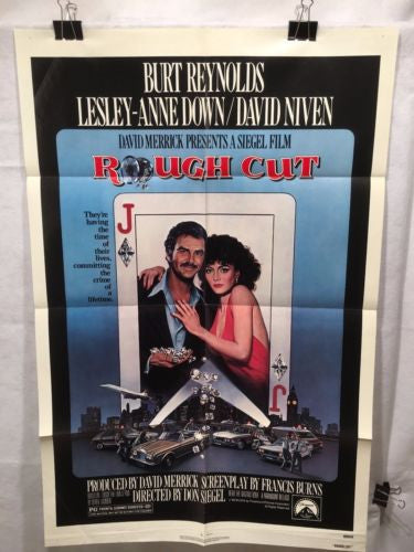 Original 1980 "Rough Cut"  1 Sheet Movie Poster 27"x 41" Burt Reynolds   - TvMovieCards.com