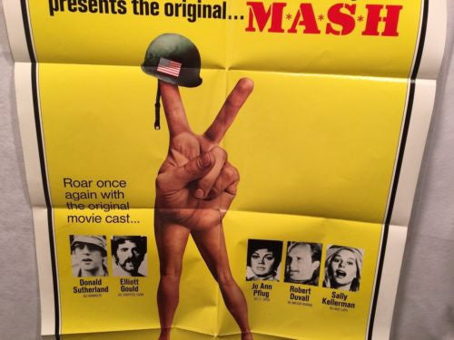 Original 1973 "Mash" One Sheet Rerelease Movie Poster 27x41 SUTHERLAND GOULD   - TvMovieCards.com