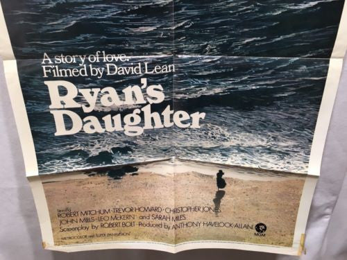Original 1970 "Ryan's Daughter" 1 Sheet Movie Poster 27x 41" Robert Mitchum   - TvMovieCards.com