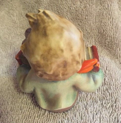 Goebel Hummel Figurine TMK3 110 "Let's Sing" Boy Bird Accordion 3.25"   - TvMovieCards.com