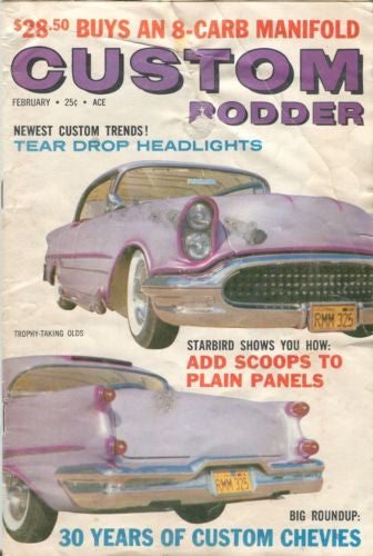Custom Rodder Automotive Enthusiast Digest Magazine Tear Drop Headlights   - TvMovieCards.com