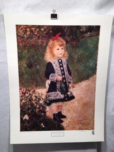 A Girl With A Watering Can - Pierre Auguste Renoir - Harrads Art Poster 29 x 22   - TvMovieCards.com