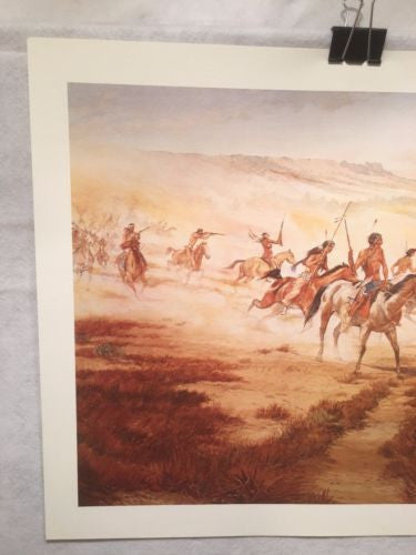 Vintage Western Indian Artwork William Nelson Signed in Pencil   - TvMovieCards.com