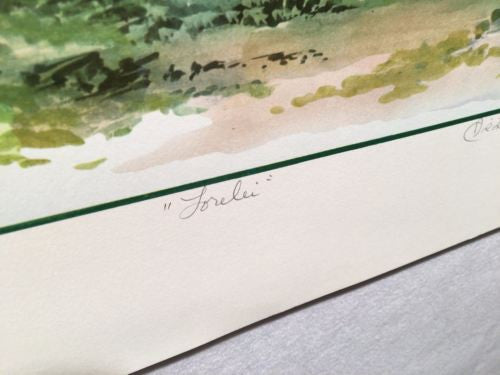 Miriam Ecker "Lorelei" Girl and Panther Signed Numbered 288/300 Lithograph Print   - TvMovieCards.com