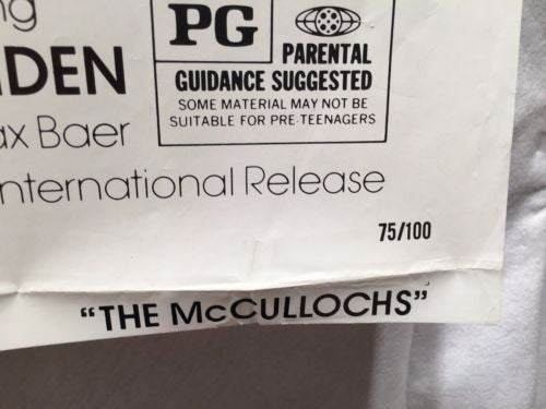 Original 1975 "The McCullochs" 1 Sheet Movie Poster 27x 41" Forrest Tucker   - TvMovieCards.com